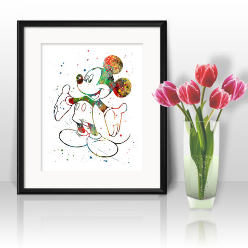 Wall Art Print, Poster, Printable Wall Art Disney Princess Mickey Mouse cover image.