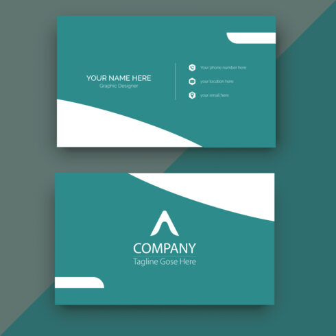 Creative corporate vector business card design cover image.