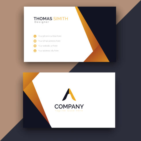 Modern Contemporary Business card template cover image.