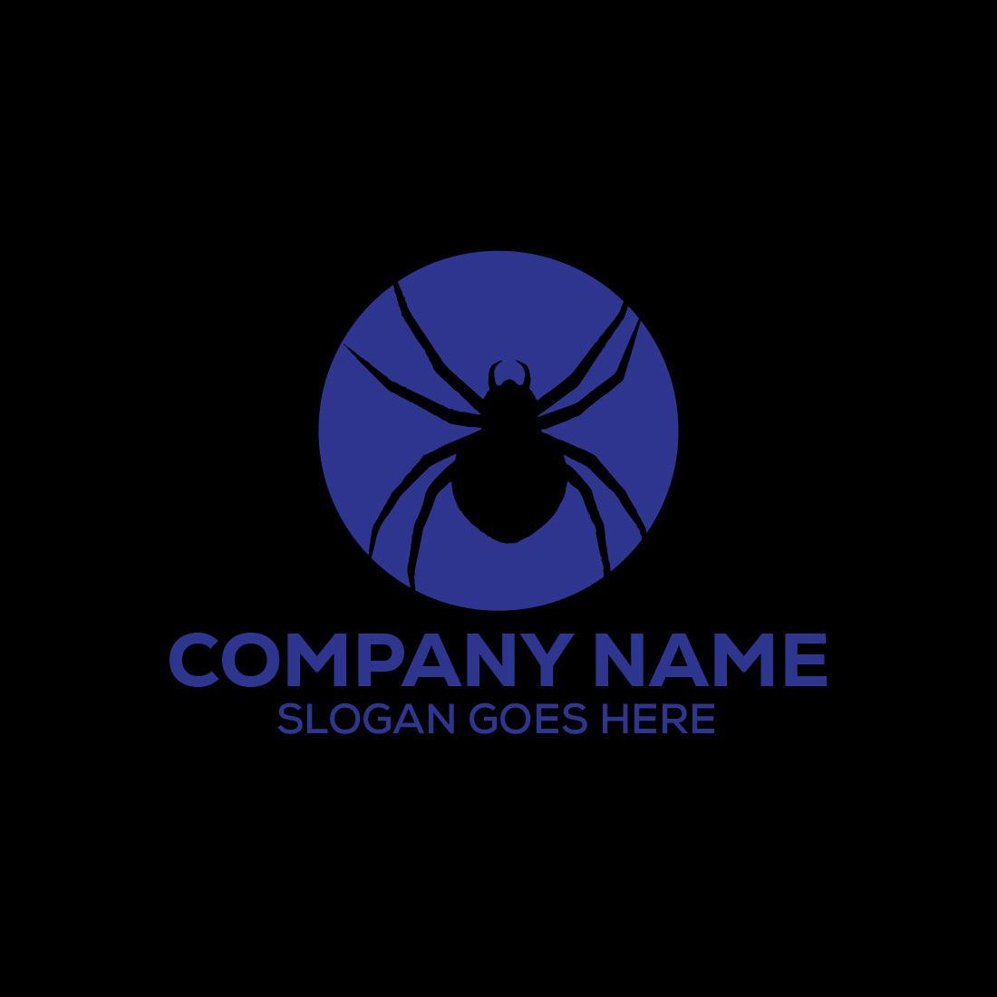 Spider Logo or Icon Design Vector Stock Template preview image.