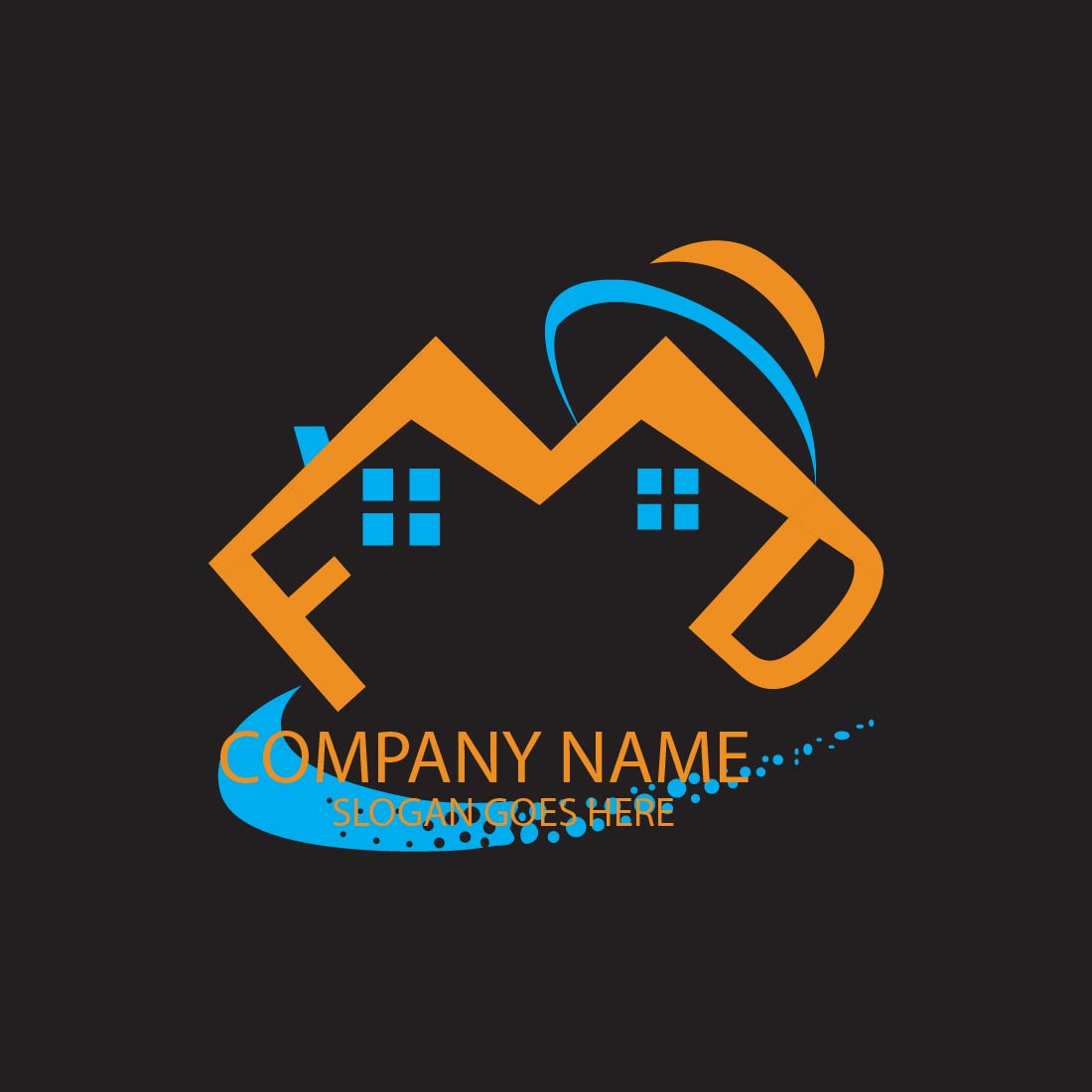 Real Estate Logo or Icon Design Vector Image Template preview image.