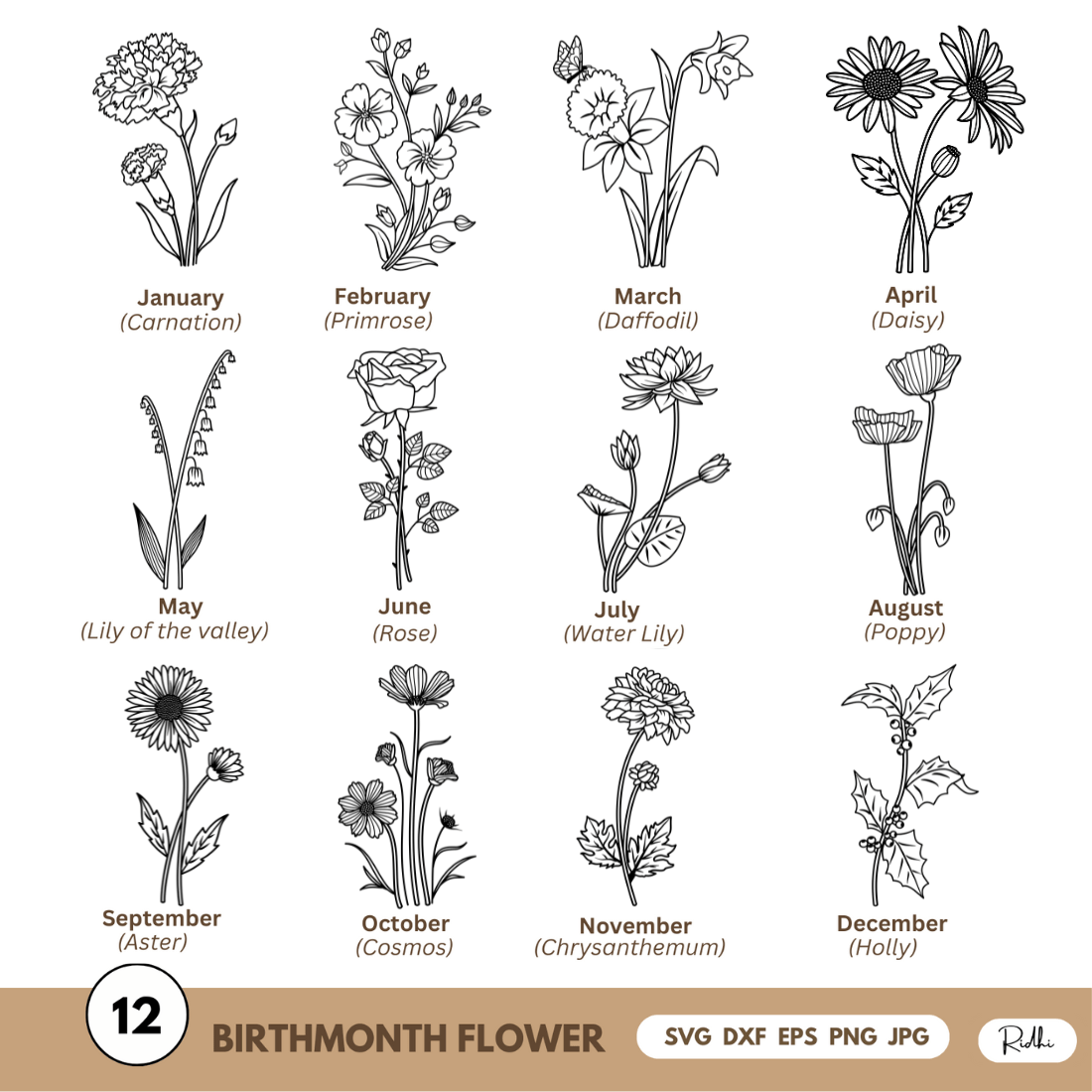 SVG Birthmonth Flower cover image.