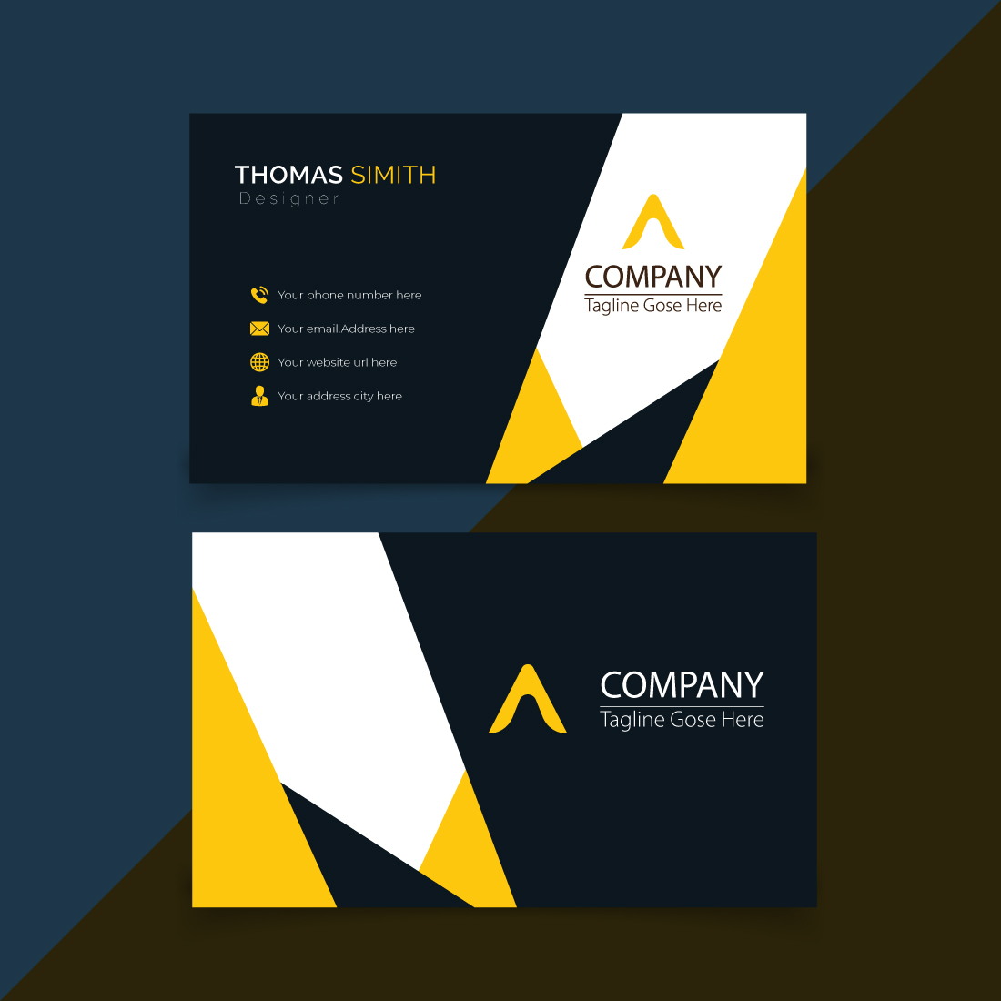 Simple and contemporary design for business cards contemporary presentation card featuring the brand of the business cover image.