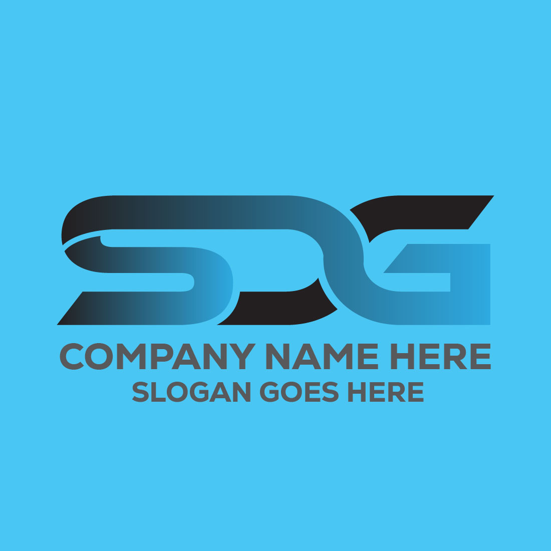 Letter SDG Logo or Icon Design Vector Image Template preview image.