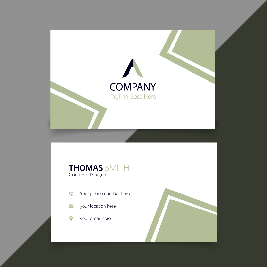 Creative business card professional template cover image.