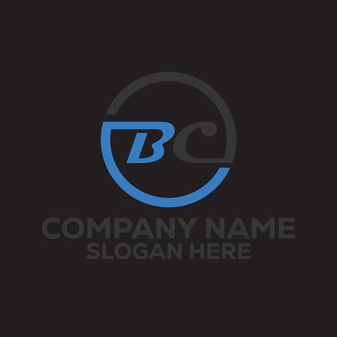 Initial Letter BC Logo or Icon Design Vector Image Template preview image.