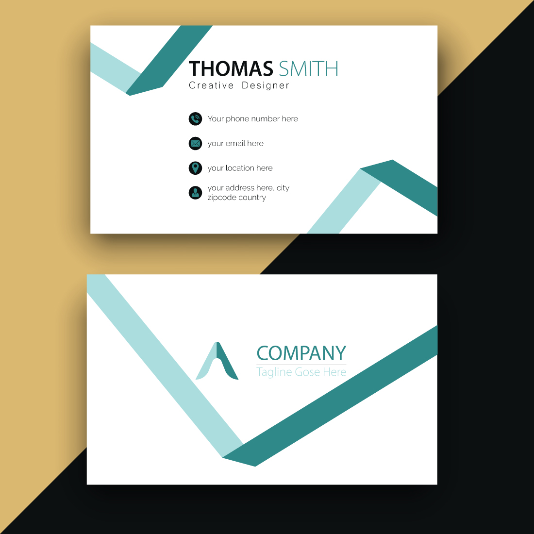 Futuristic Modern Creative and simple business card template for your business cover image.