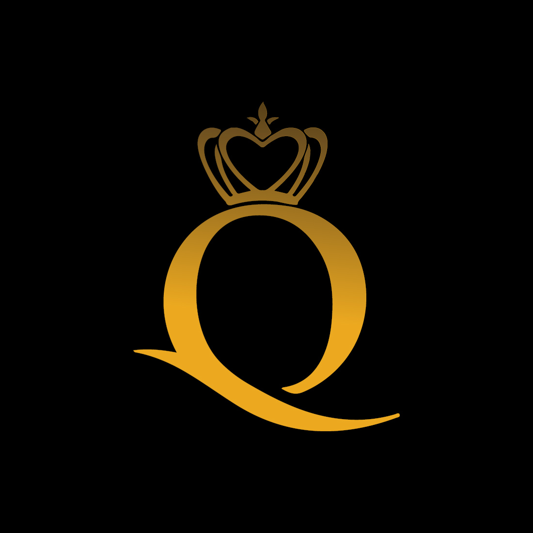 Queen Logo or Icon Design Vector Image Template preview image.