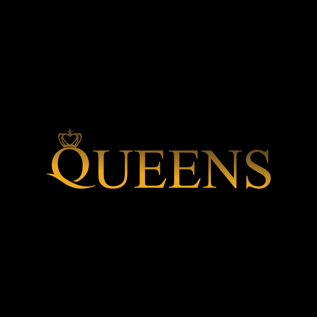 Queen Logo or Icon Design Vector Image Template preview image.