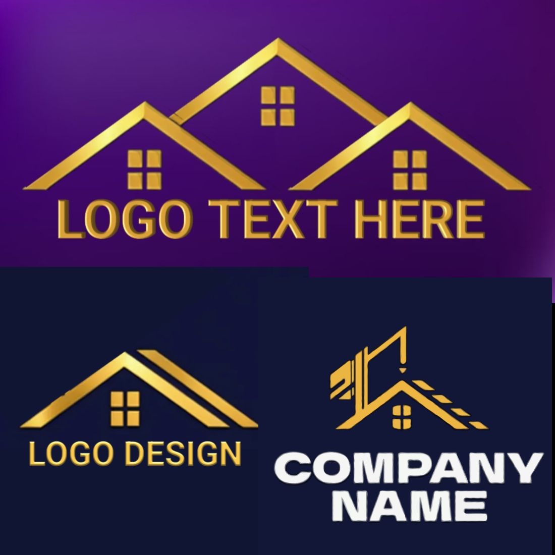 4 CONSTRUCTION LOGO BUNDLE DESIGN preview image.