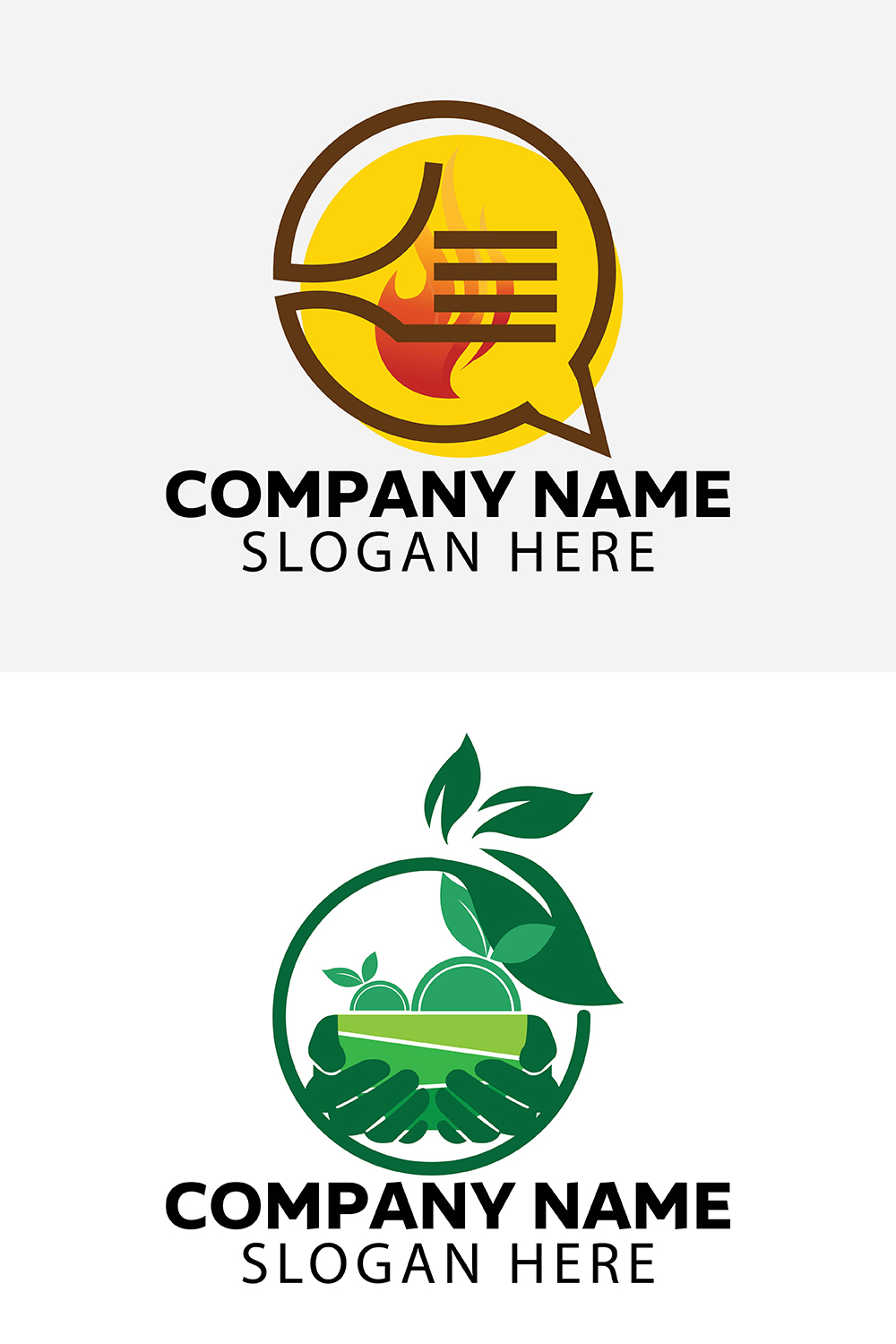 2 food company logo pinterest preview image.