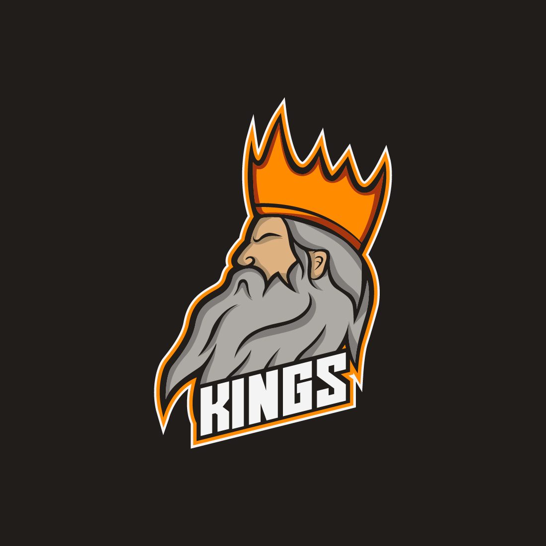 King esport logo - mascot esport logo preview image.