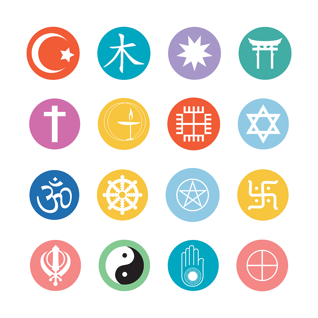 World Religion Day Design and Religion Icons preview image.