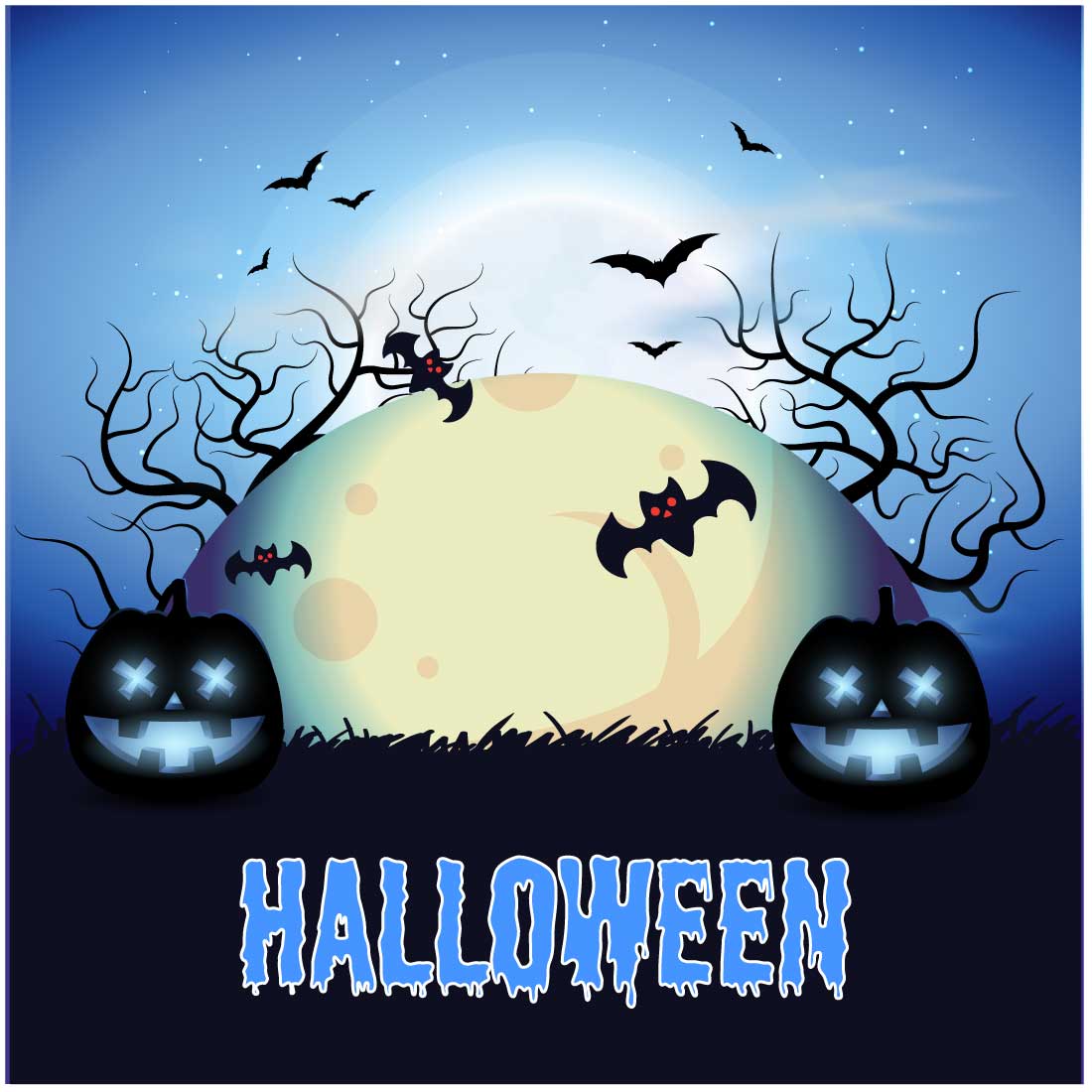 Halloween Spooky Night Background cover image.