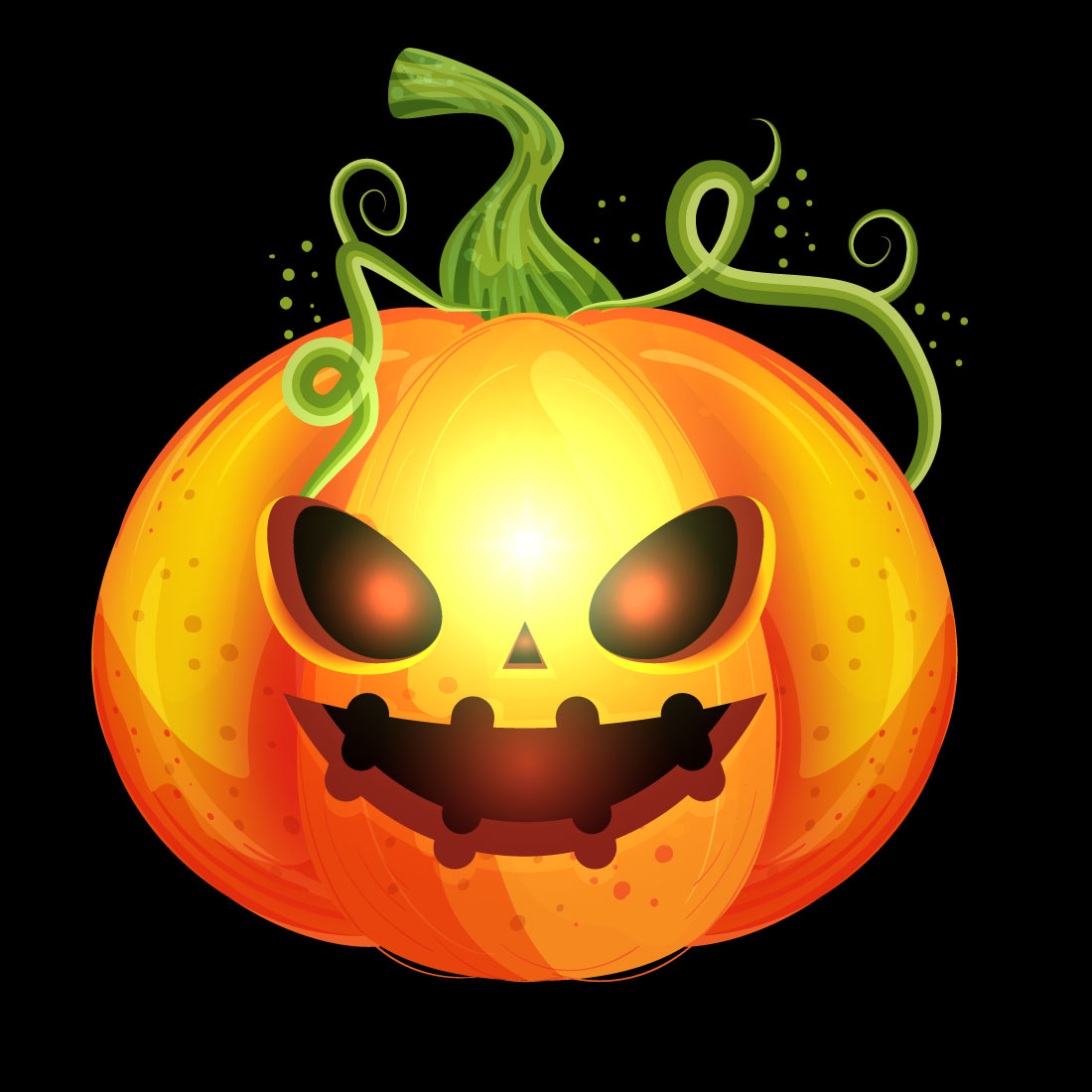 Halloween Jack-o'-lantern with Glowing Eyes preview image.