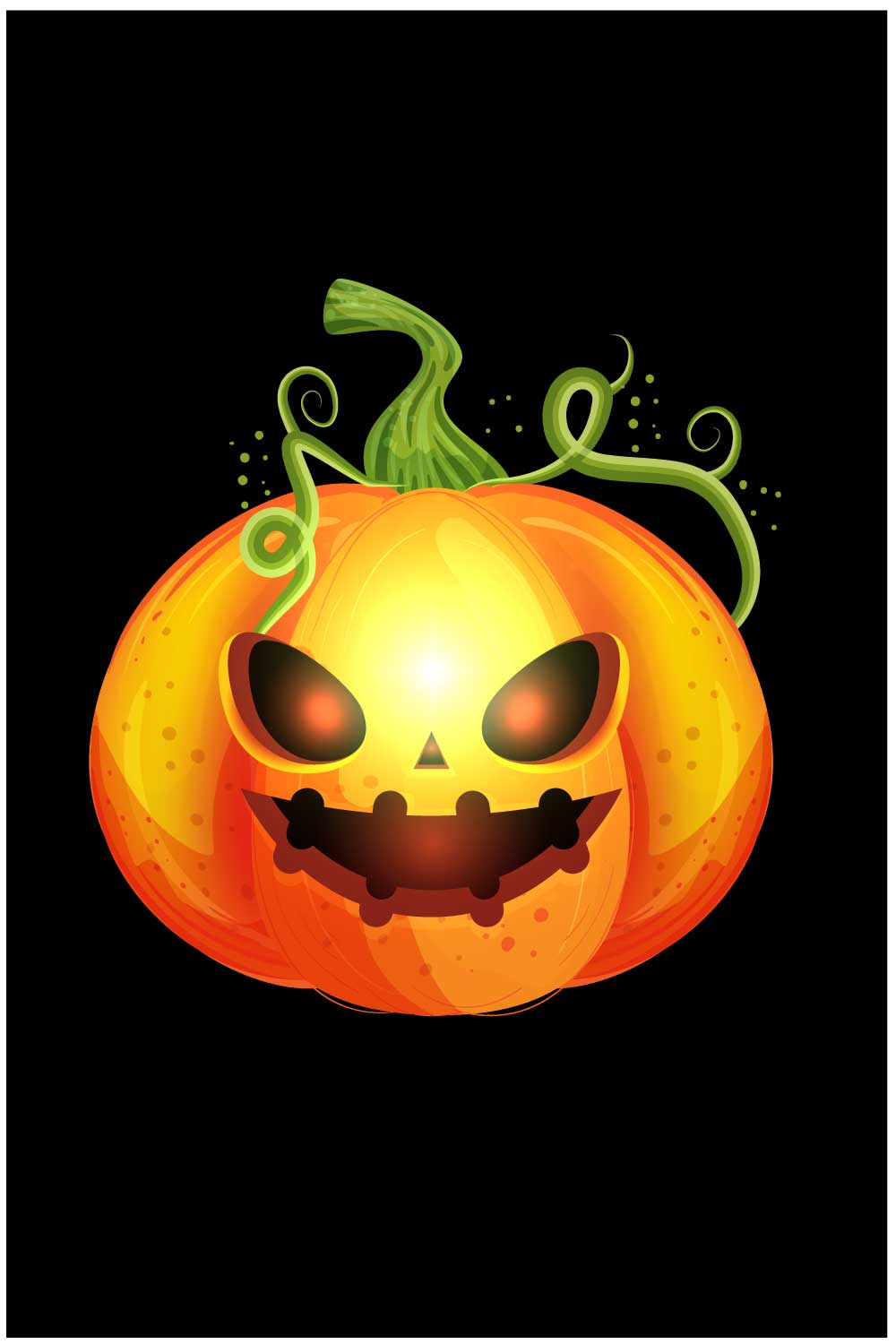 Halloween Jack-o'-lantern with Glowing Eyes pinterest preview image.