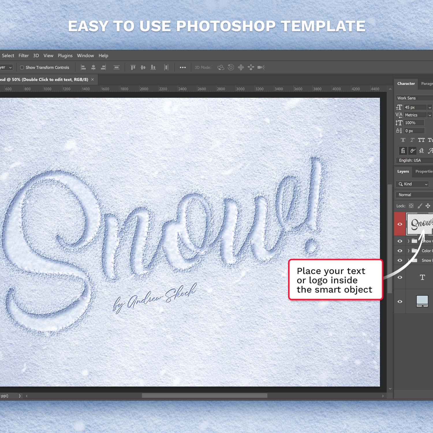 Snow Effect Template preview image.