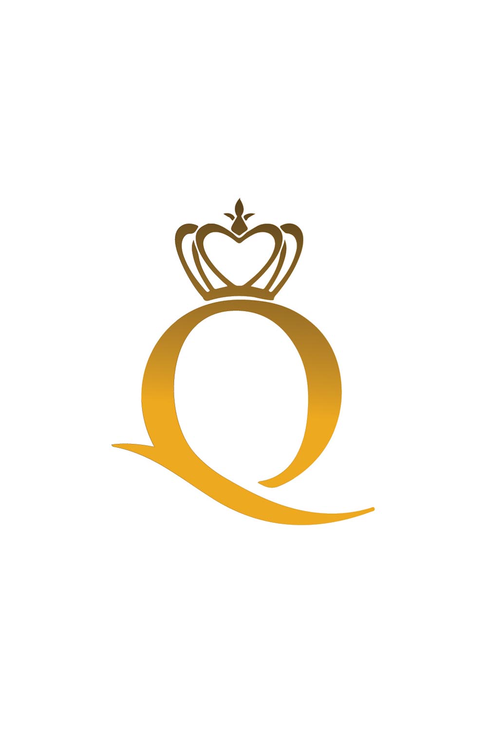 Queen Logo or Icon Design Vector Image Template pinterest preview image.