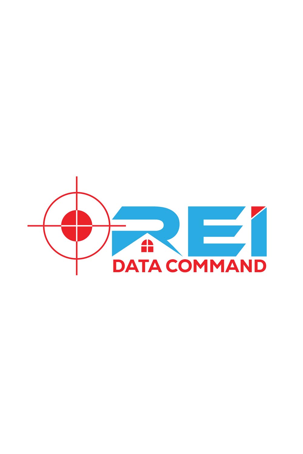 Real Estate and Data Command Logo or Icon Design Vector Image Template pinterest preview image.