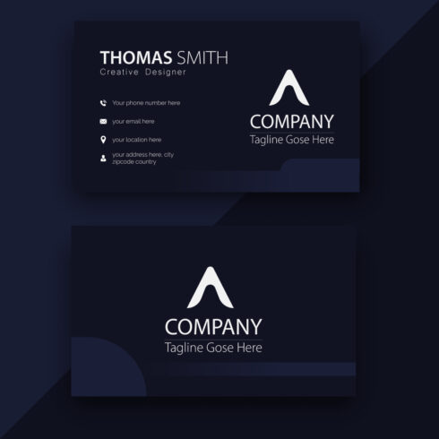 Inspiration contemporary flat gradient business card design cover image.