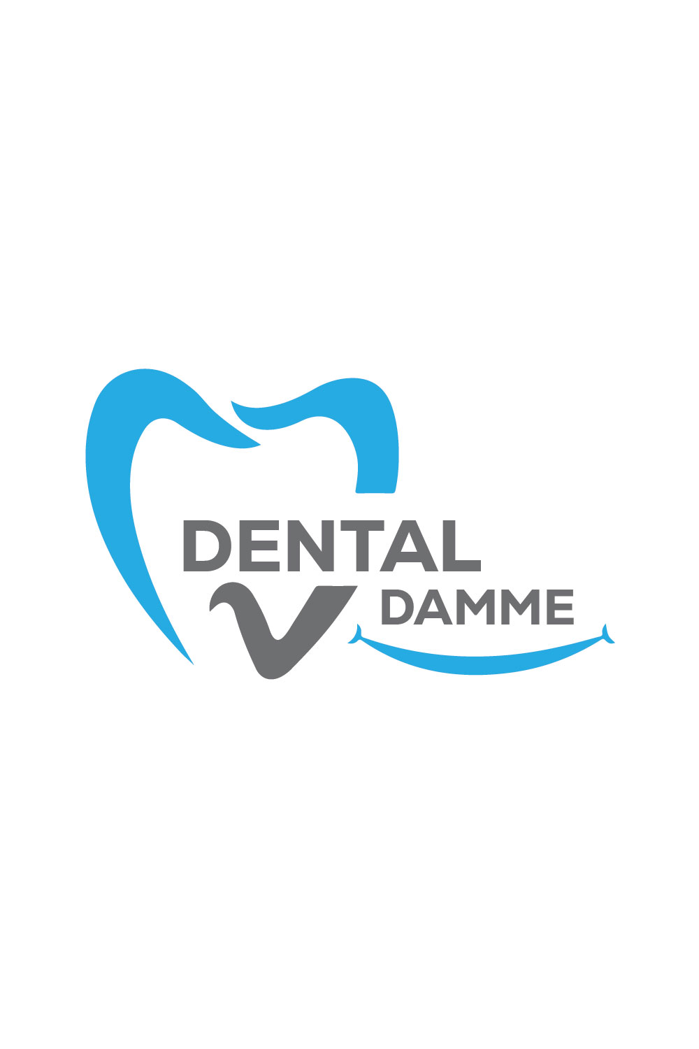 Dental Clinic Logo or Icon Design Vector Image Template pinterest preview image.