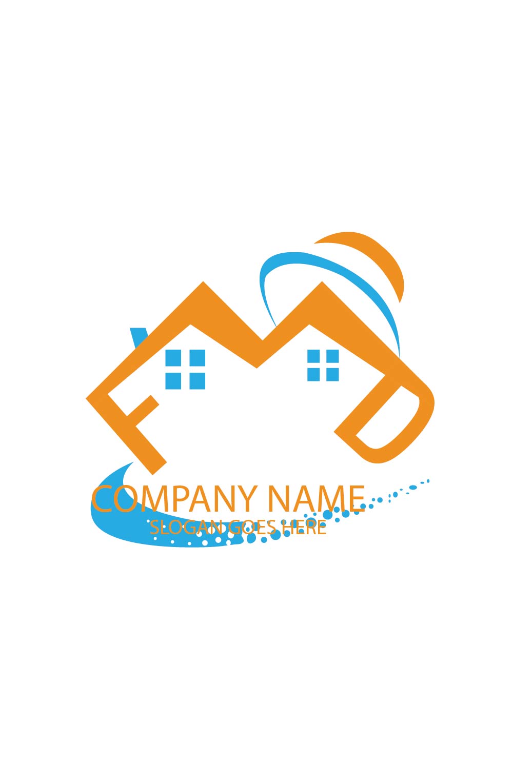 Real Estate Logo or Icon Design Vector Image Template pinterest preview image.