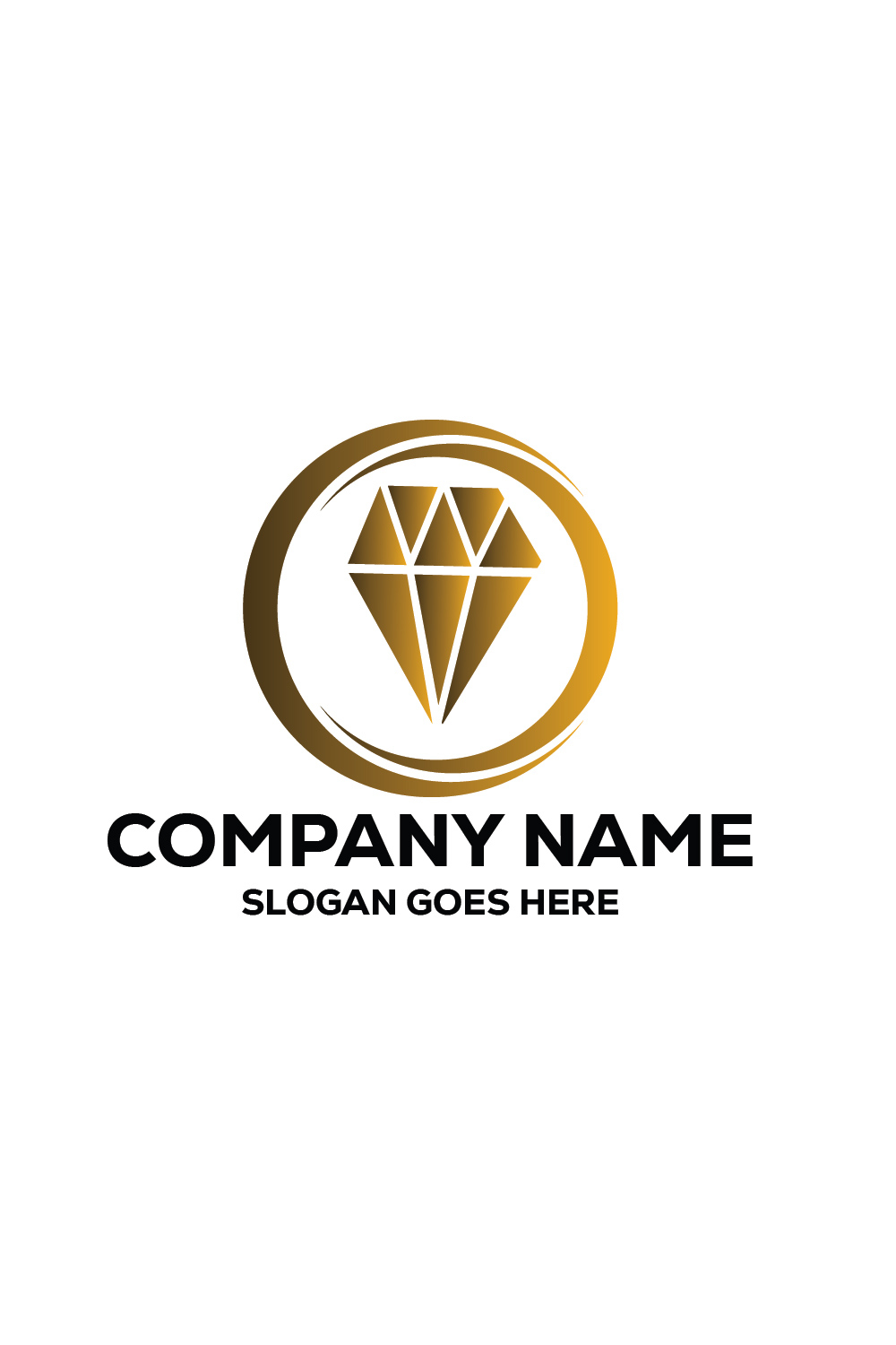 Diamond Logo or Icon Design Vector Image Template pinterest preview image.