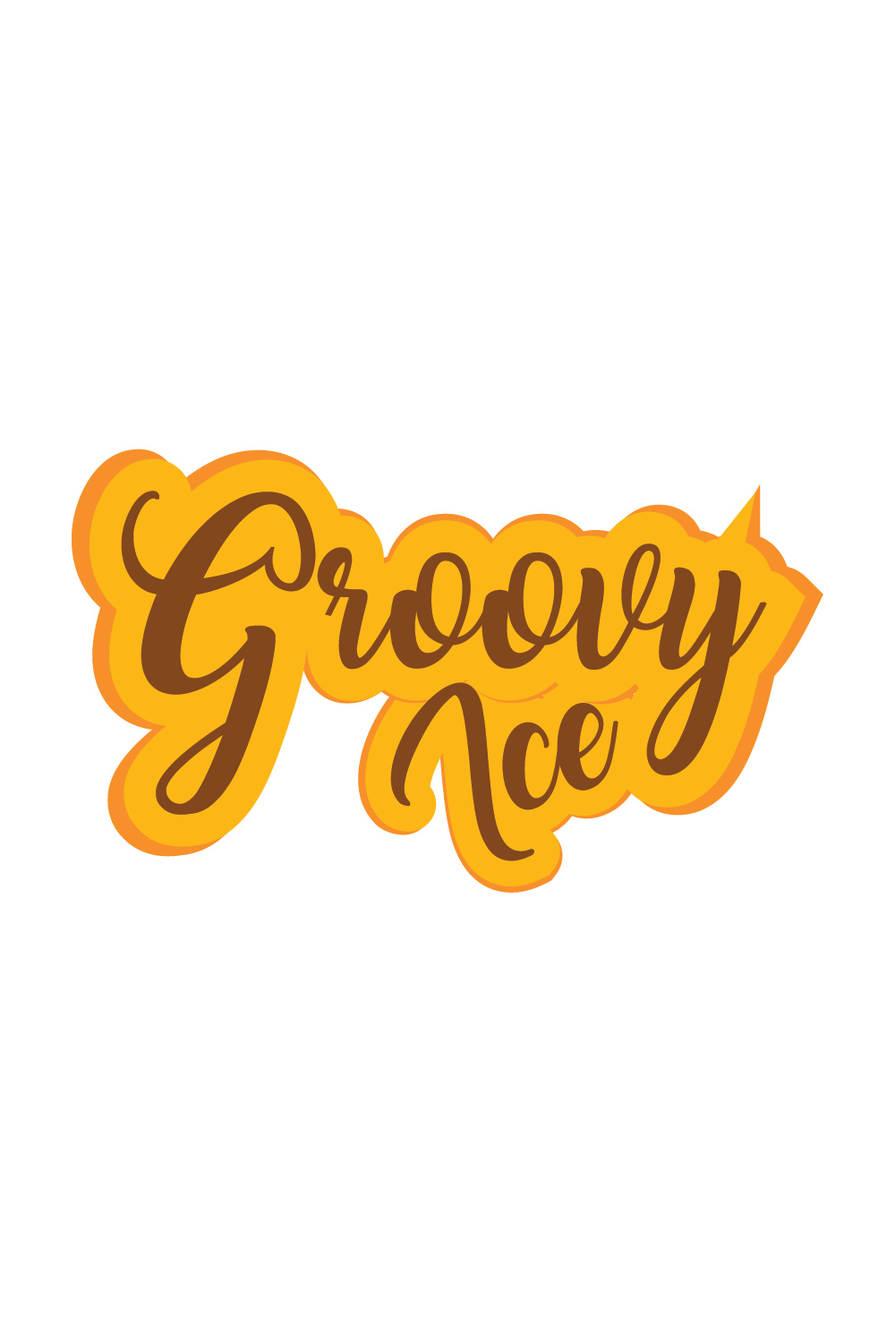 Groovy Ice Logo or Icon Design Vector Image Template pinterest preview image.