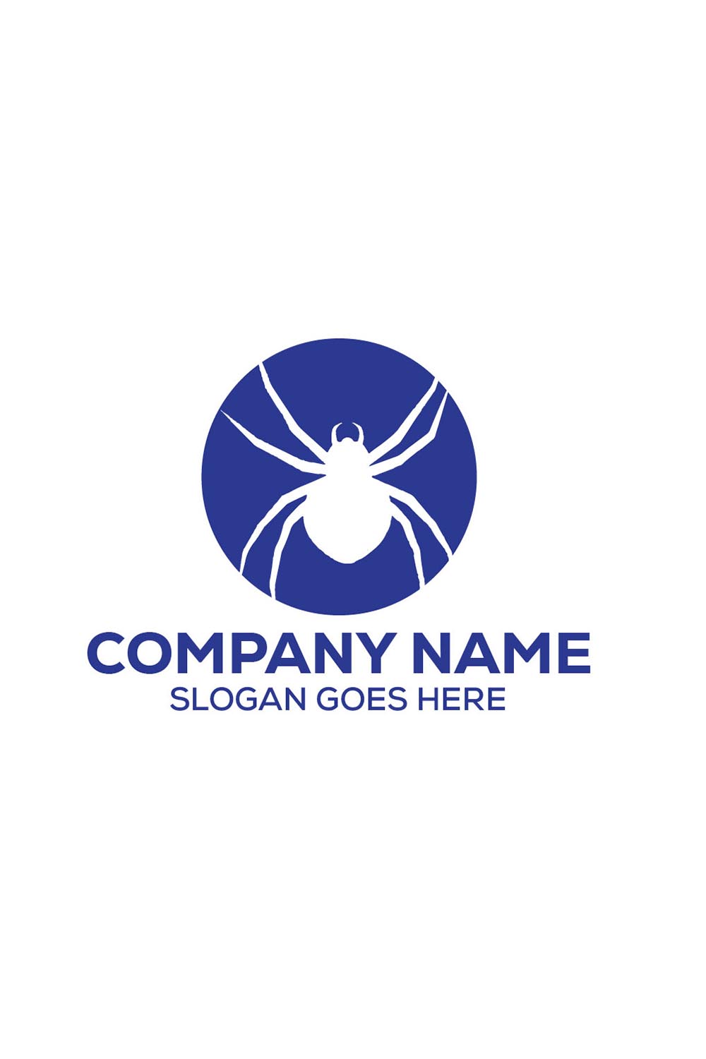 Spider Logo or Icon Design Vector Stock Template pinterest preview image.