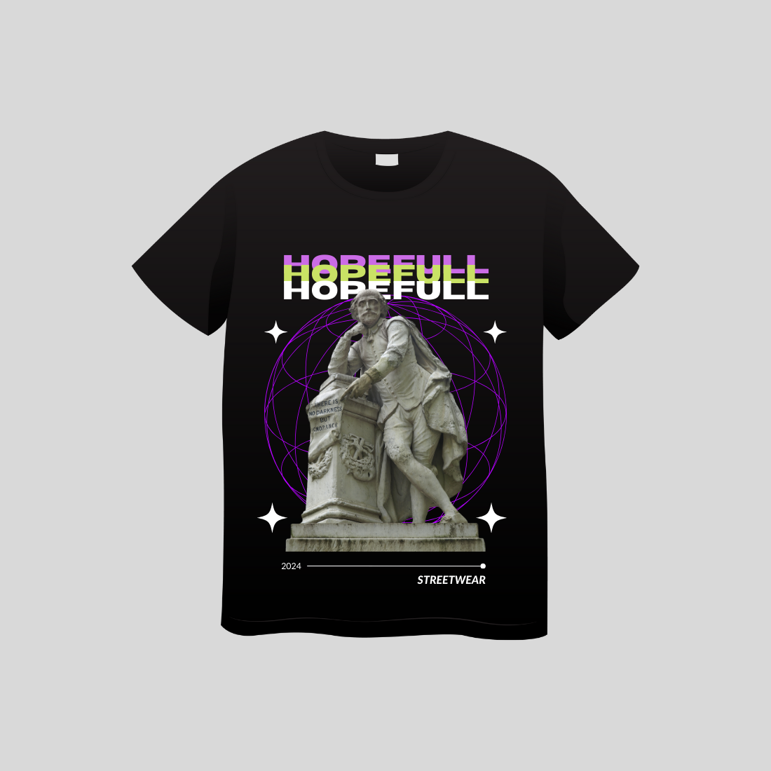 Beautiful Hofefull Design T-shirt preview image.