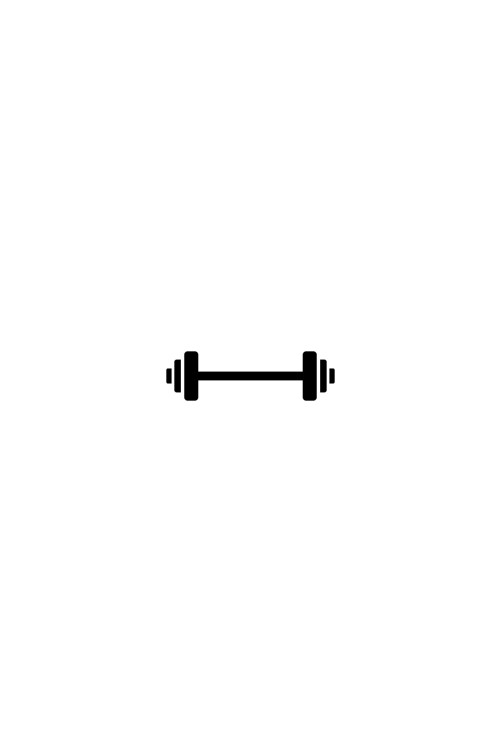 Black barbell icon design vector pinterest preview image.