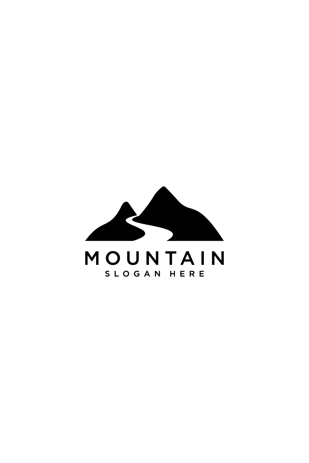 black mountain vector design template pinterest preview image.