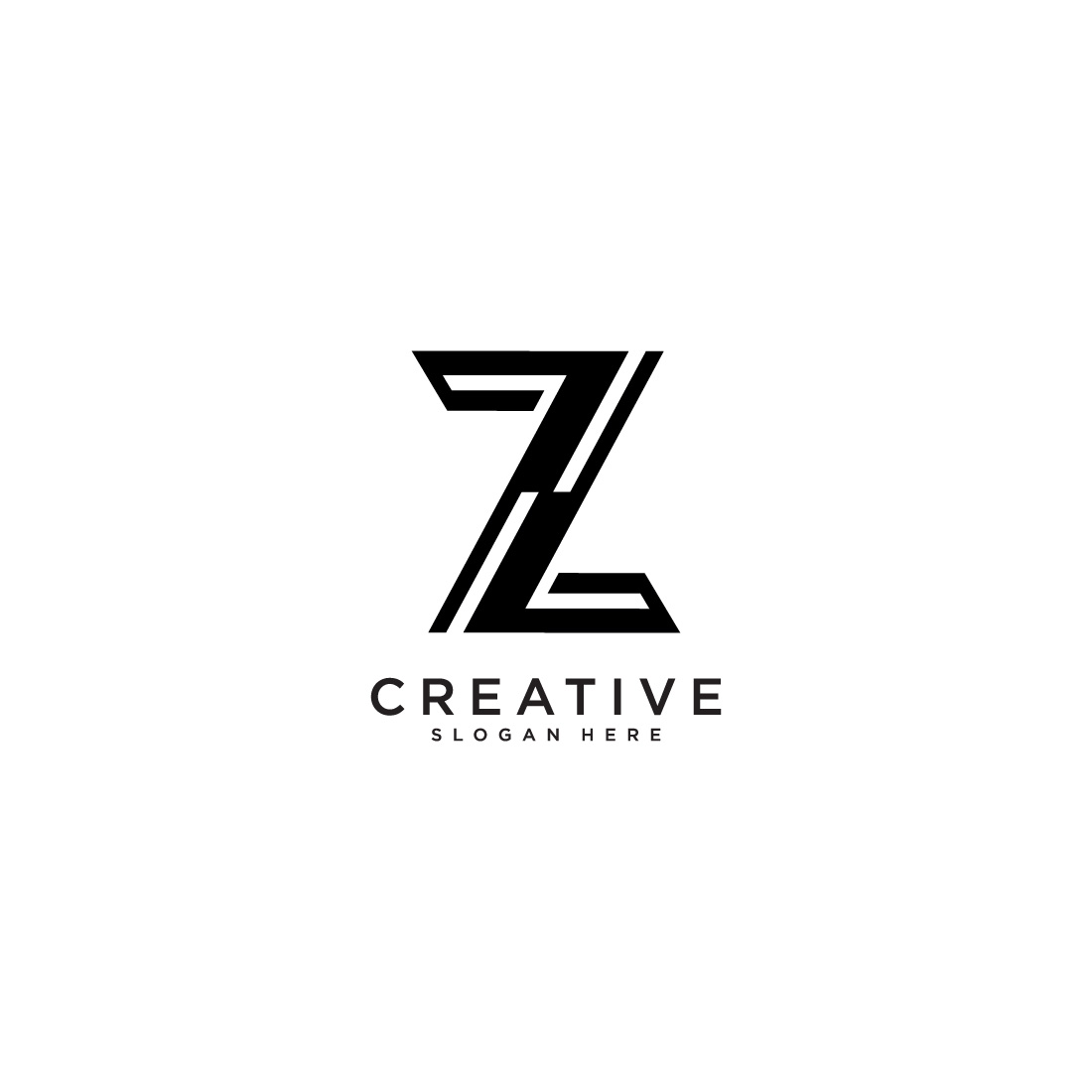 Z letter vector design template preview image.