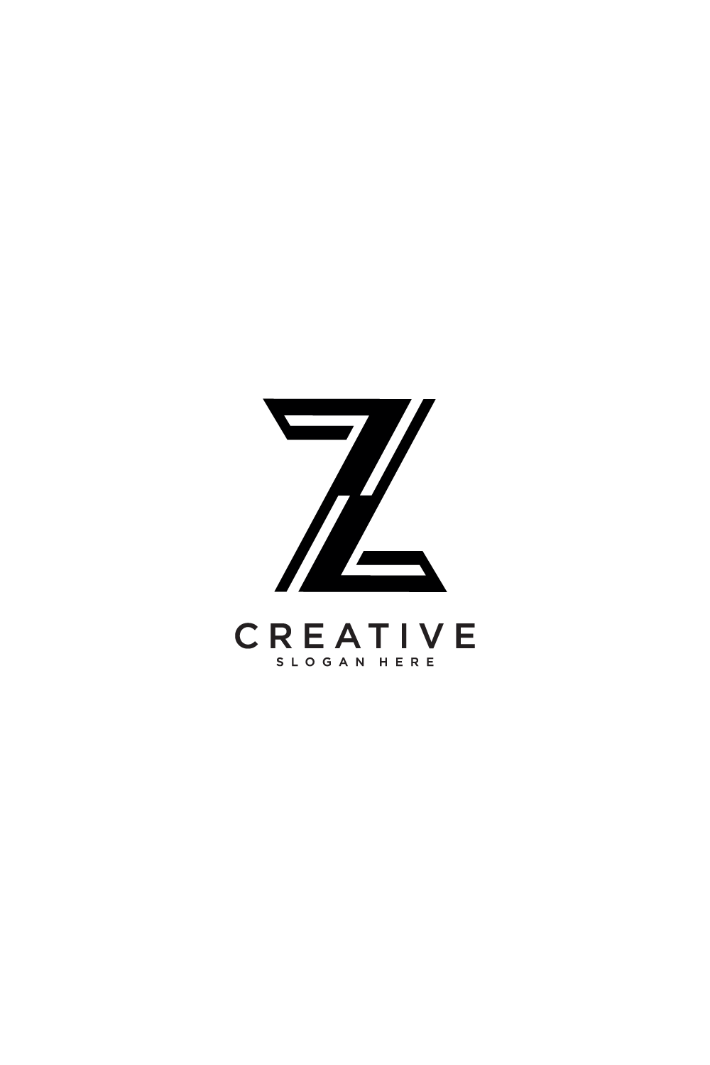 Z letter vector design template pinterest preview image.