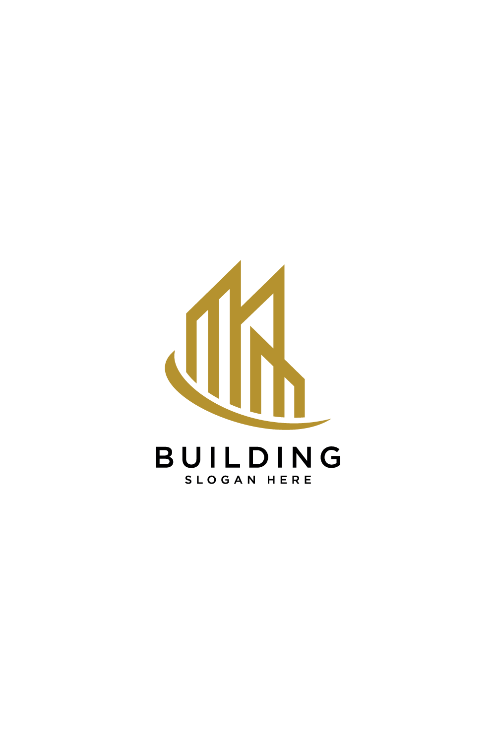 Buildings real estate logo design pinterest preview image.