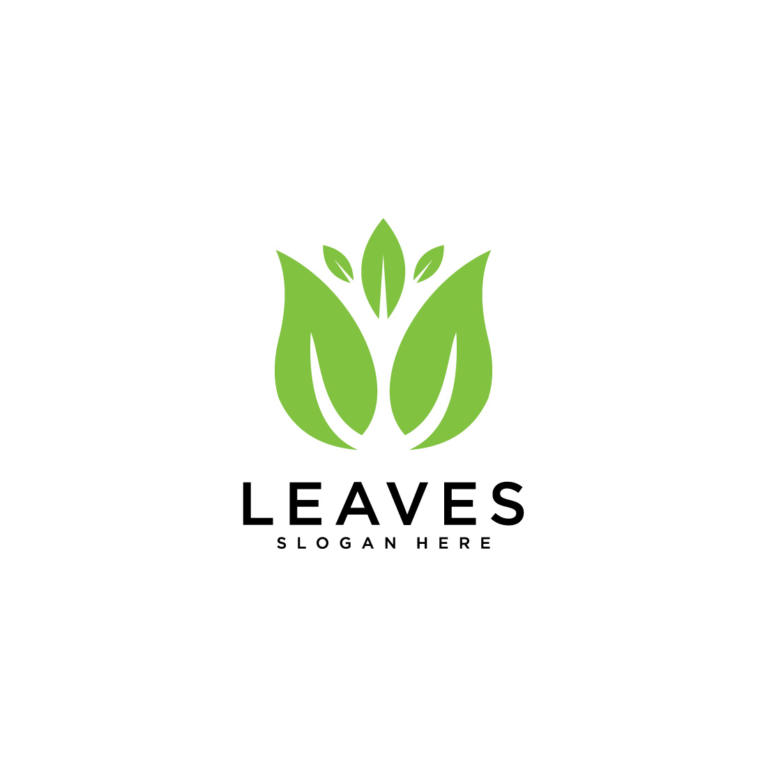 leaf nature vector design template preview image.