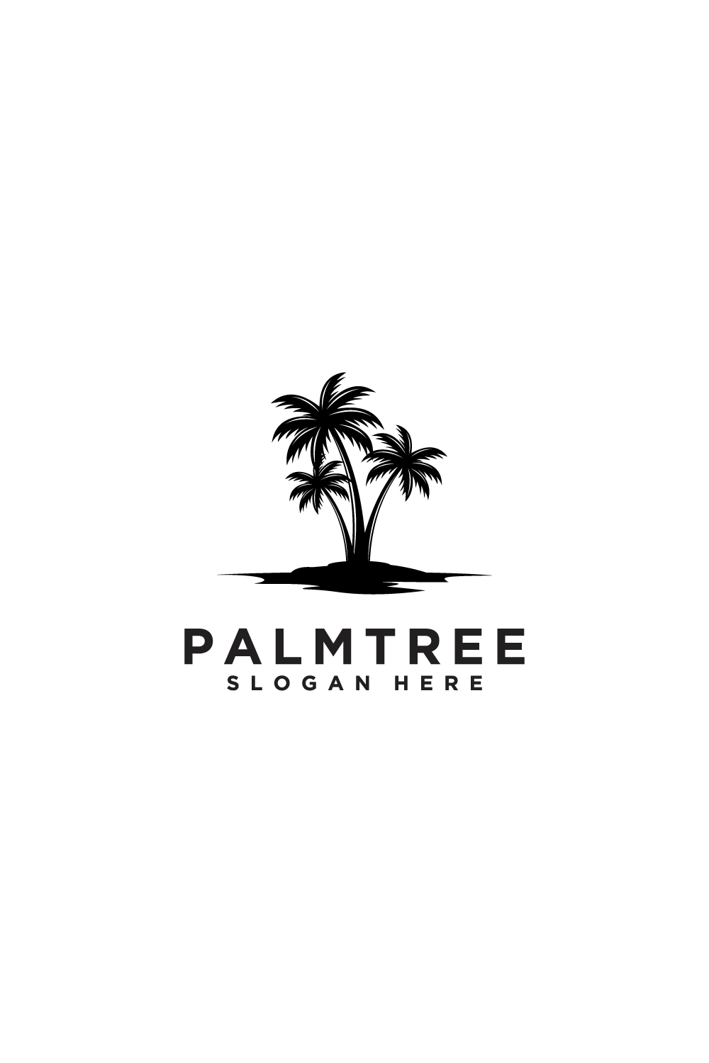 palm tree logo pinterest preview image.