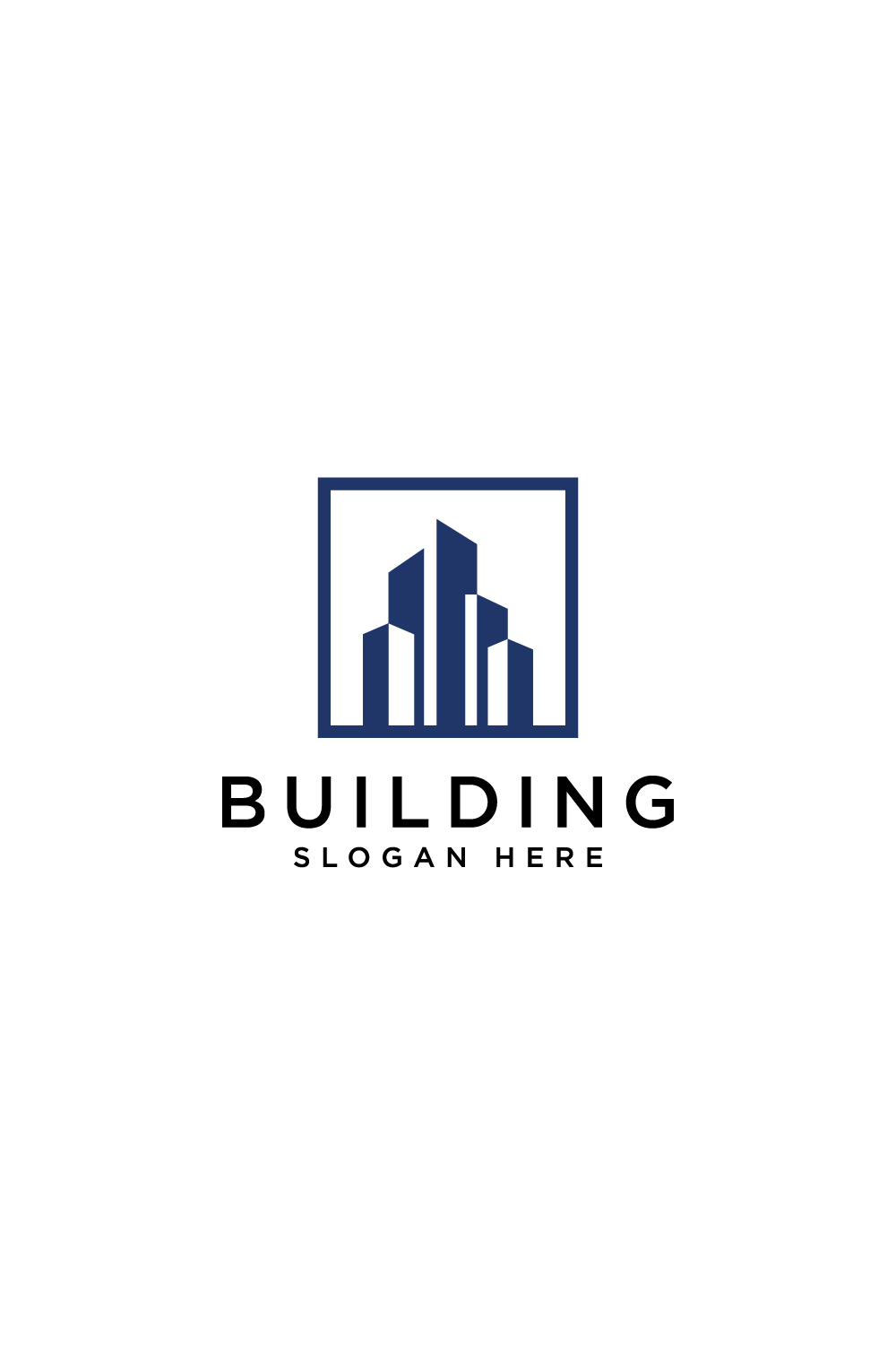 Buildings real estate logo design pinterest preview image.