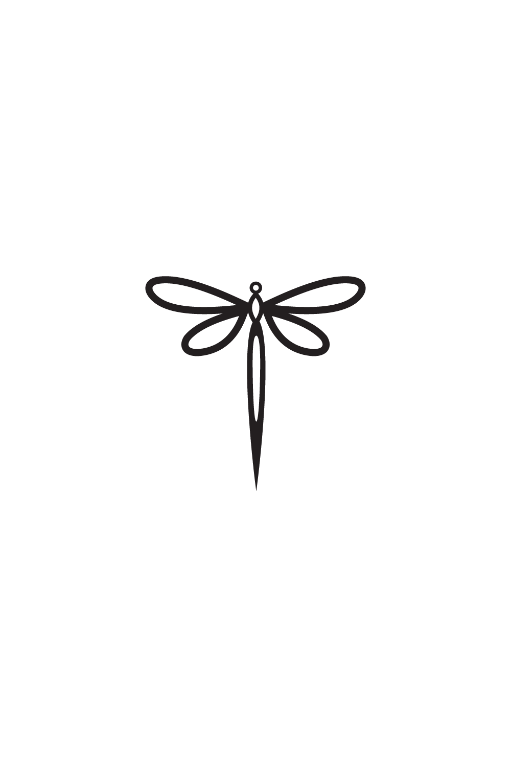 dragonfly logo vector design line style pinterest preview image.