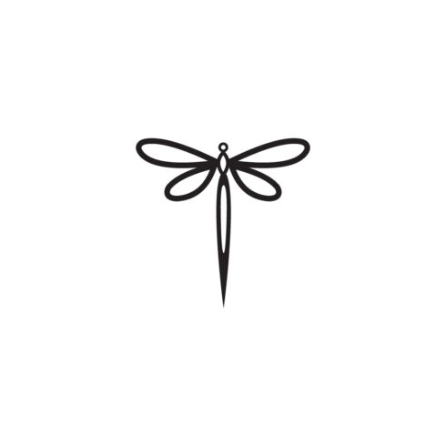 dragonfly logo vector design line style cover image.