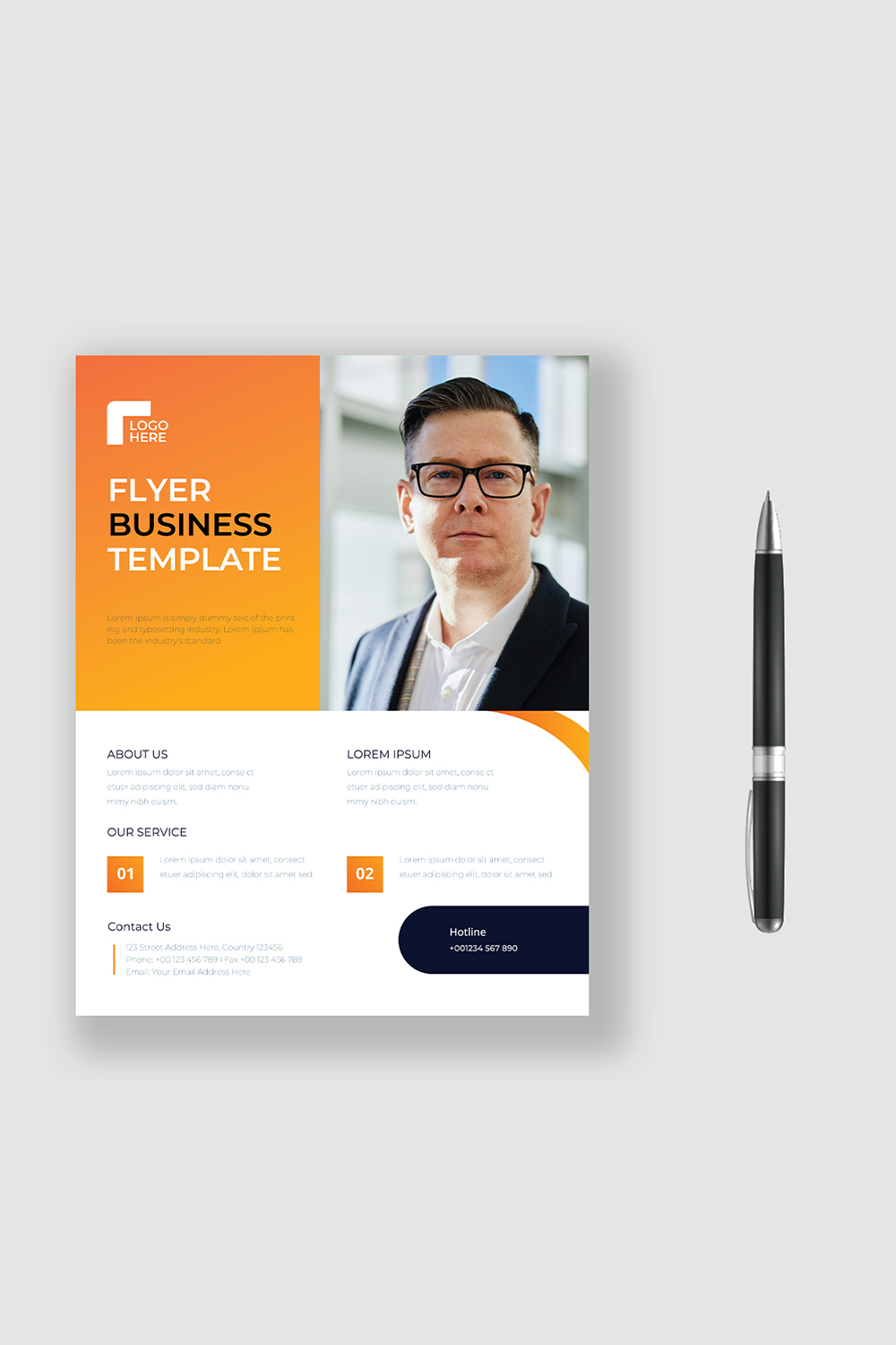 Corporate Flyer Business Design pinterest preview image.