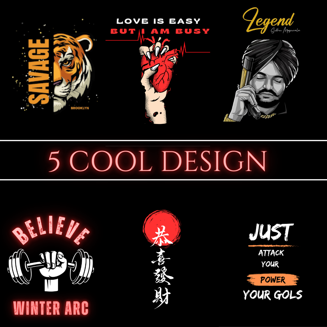 5 COOL AND INTERSTING DESIGN T_SHIRT preview image.