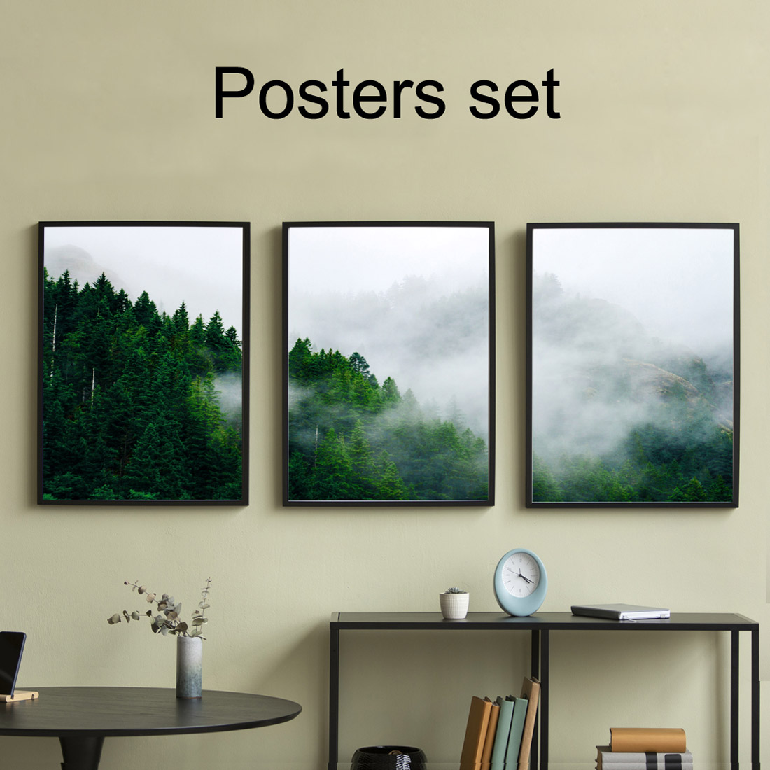 Wall Art Print, Poster, Printable Wall Art "Fog in the Forest" preview image.