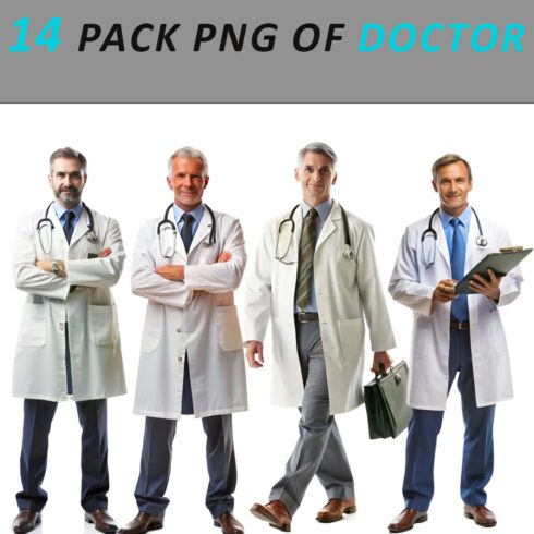 14 PNG pack of doctor cover image.