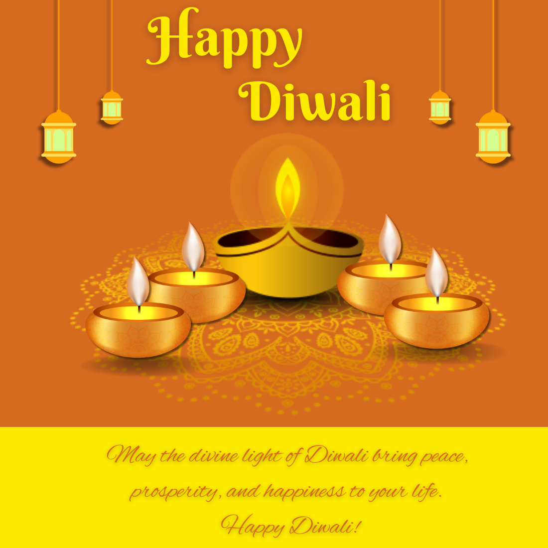 Diwali Festival card cover image.