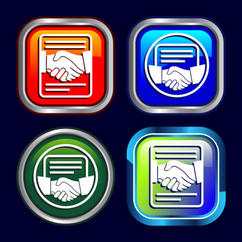 Agreement icon Button Design Illustration cover image.