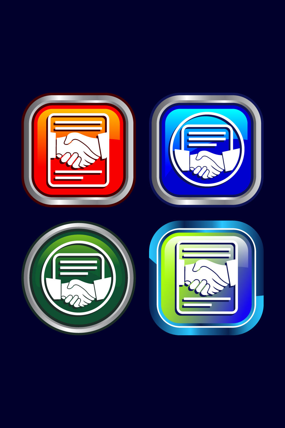 Agreement icon Button Design Illustration pinterest preview image.