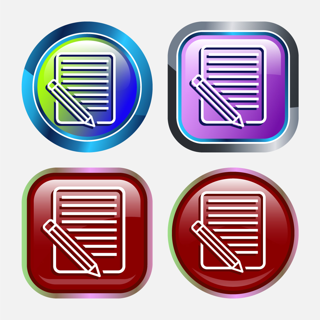 Agreement icon Button Design Illustration preview image.