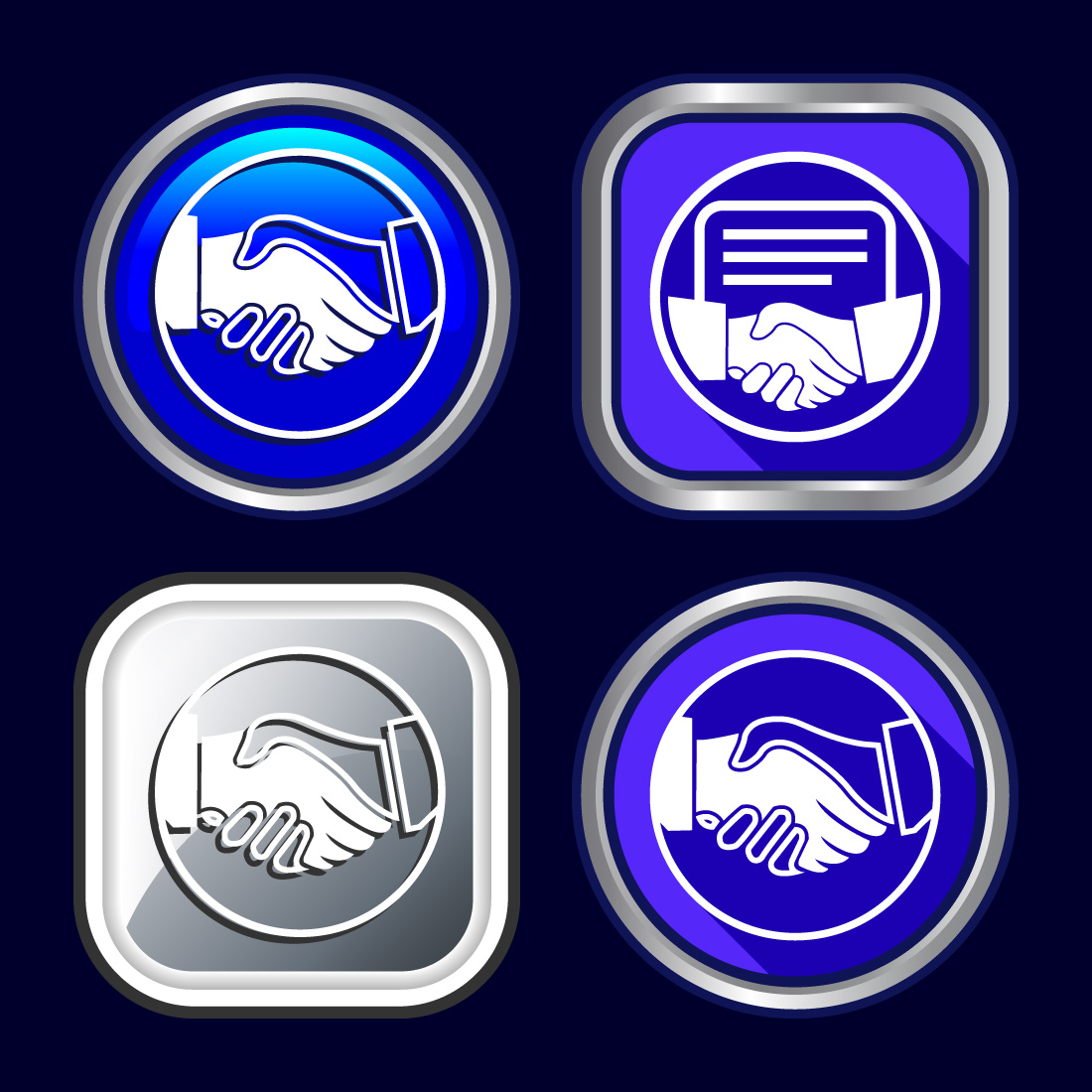 Agreement icon Button Design Illustration cover image.