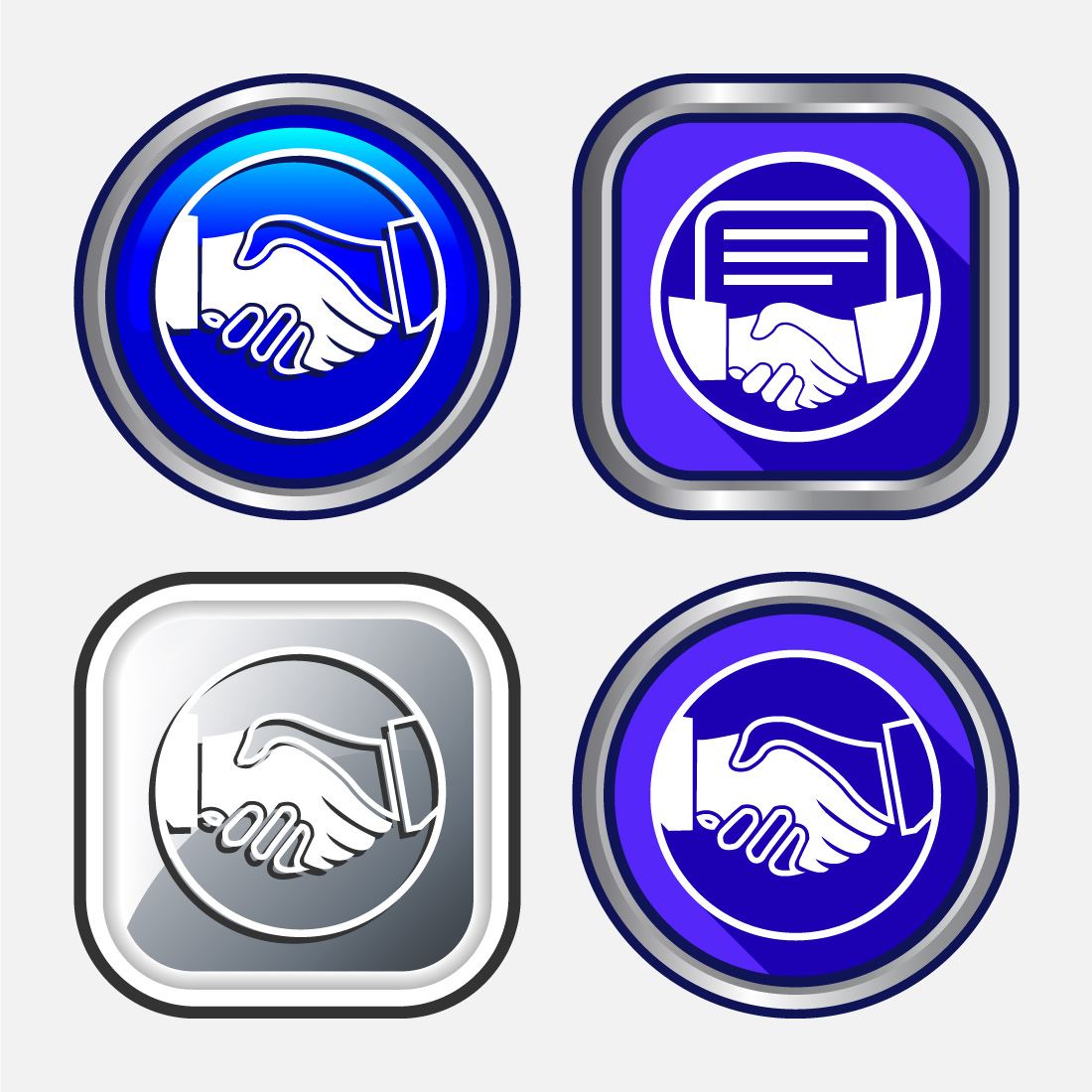 Agreement icon Button Design Illustration preview image.